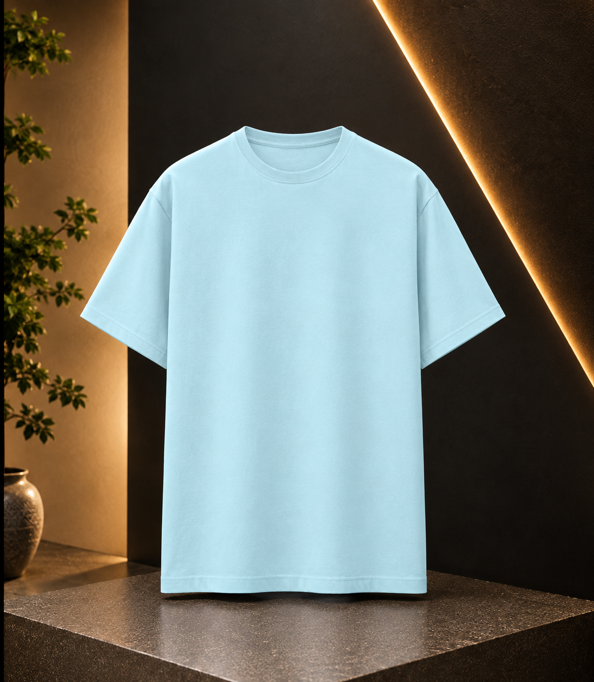 Clean Solid Blue Streetwear Cut | Modern Aesthetic Unisex T-Shirt